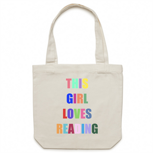 This girl loves reading - Canvas Tote Bag