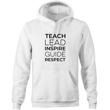 Load image into Gallery viewer, Teach, Lead, Inspire, Guide, Respect - Pocket Hoodie Sweatshirt