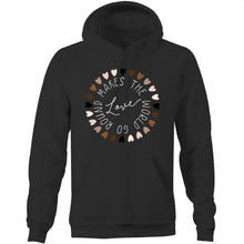 Load image into Gallery viewer, Love makes the world go round - Pocket Hoodie Sweatshirt