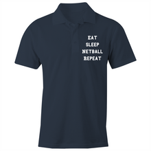Load image into Gallery viewer, Eat Sleep Netball Repeat - S/S Polo Shirt