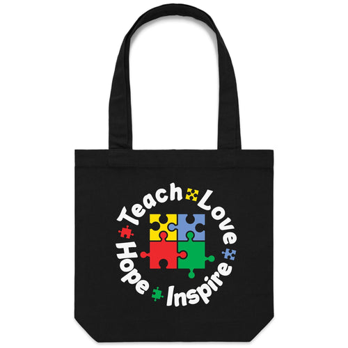 Teach, Love, Inspire, Hope - Canvas Tote Bag