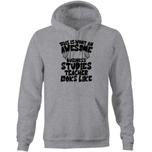 Load image into Gallery viewer, This is what an awesome business studies teacher looks like - Pocket Hoodie Sweatshirt