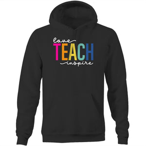 Love Teach Inspire - Pocket Hoodie Sweatshirt