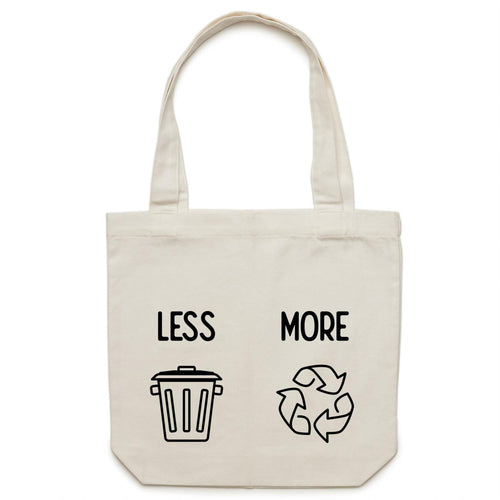 Less trash more recycling - Canvas Tote Bag