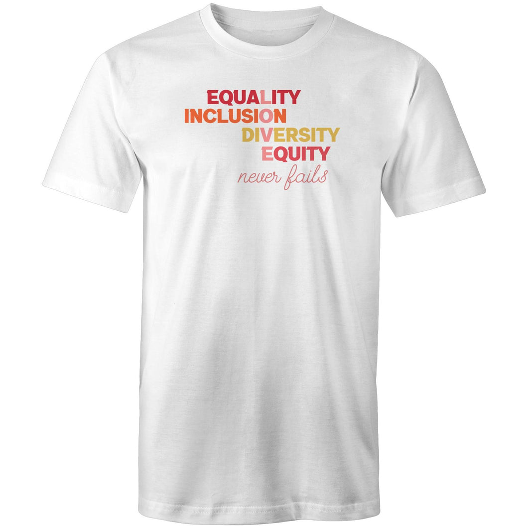 Equality, inclusion, diversity, equity, LOVE never fails