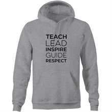 Load image into Gallery viewer, Teach, Lead, Inspire, Guide, Respect - Pocket Hoodie Sweatshirt