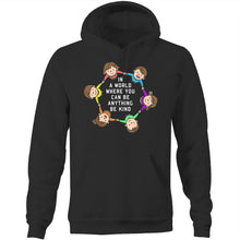 Load image into Gallery viewer, In a world where you can be anything be kind - Pocket Hoodie Sweatshirt