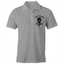 Load image into Gallery viewer, This teacher needs coffee - S/S Polo Shirt