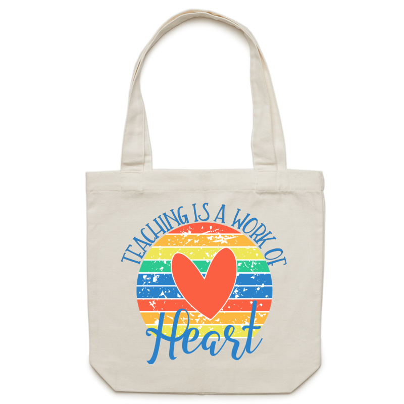 Teaching is a work of heart - Canvas Tote Bag