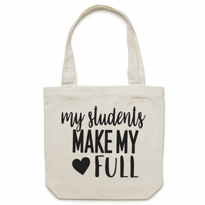 My students make my heart full - Canvas Tote Bag