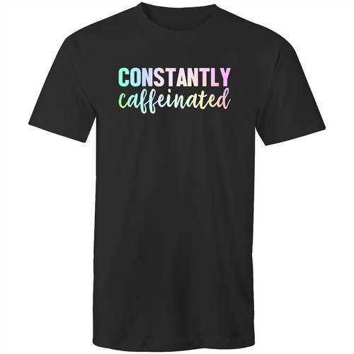 Constantly caffeinated (rainbow print)