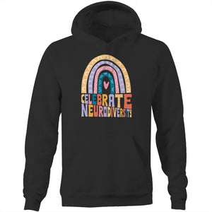 Celebrate neurodiversity - Pocket Hoodie Sweatshirt