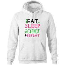 Load image into Gallery viewer, Eat Sleep Science Repeat - Pocket Hoodie Sweatshirt