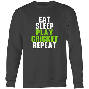 Eat Sleep Play Cricket Repeat - Crew Sweatshirt