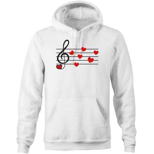Love music - Pocket Hoodie Sweatshirt