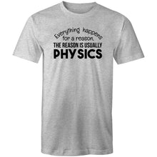 Load image into Gallery viewer, Everything happens for a reason, the reason is usually physics