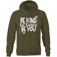 Load image into Gallery viewer, Be kind, be brave, be you - Pocket Hoodie Sweatshirt