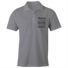 Load image into Gallery viewer, Teach, Lead, Inspire, Guide, Respect - S/S Polo Shirt