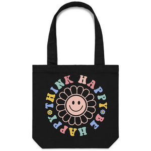 Think happy be happy - Canvas Tote Bag
