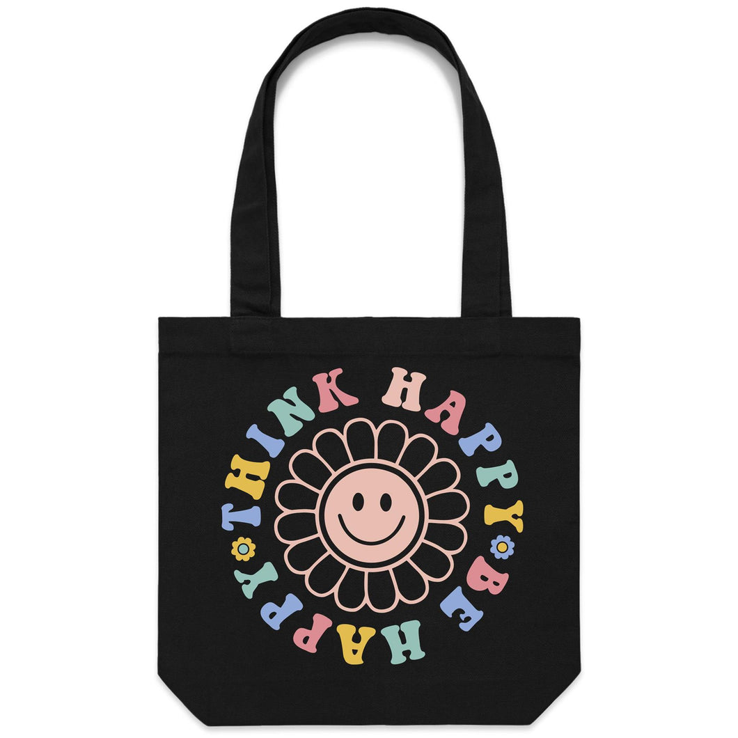 Think happy be happy - Canvas Tote Bag