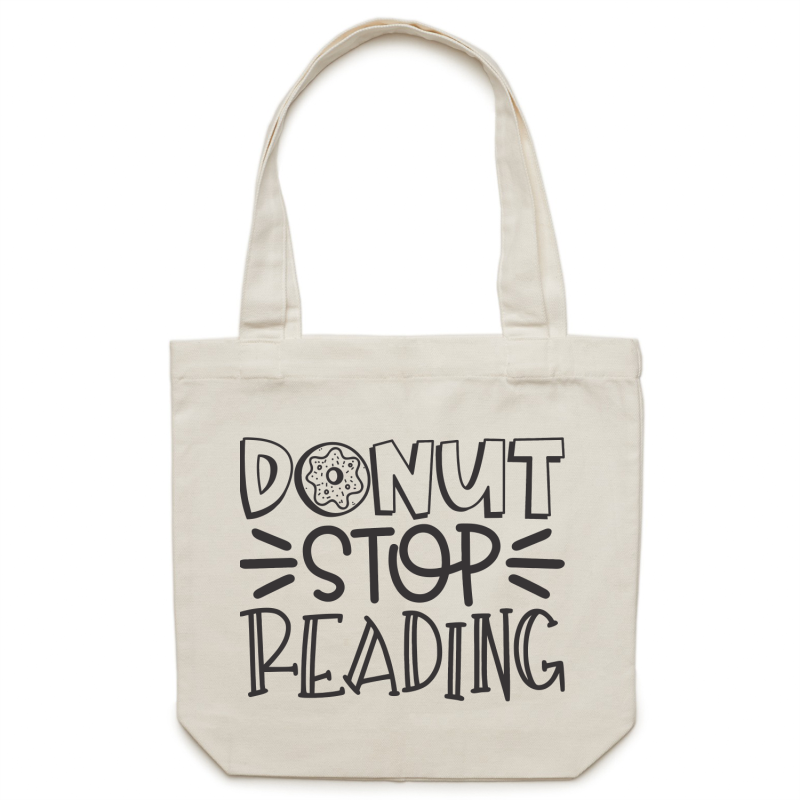DONUT stop reading - Canvas Tote Bag