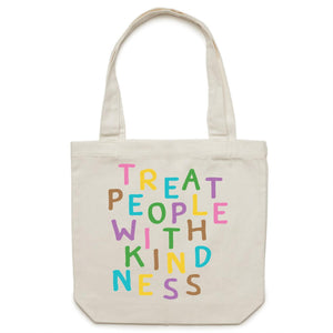 Treat people with kindness - Canvas Tote Bag