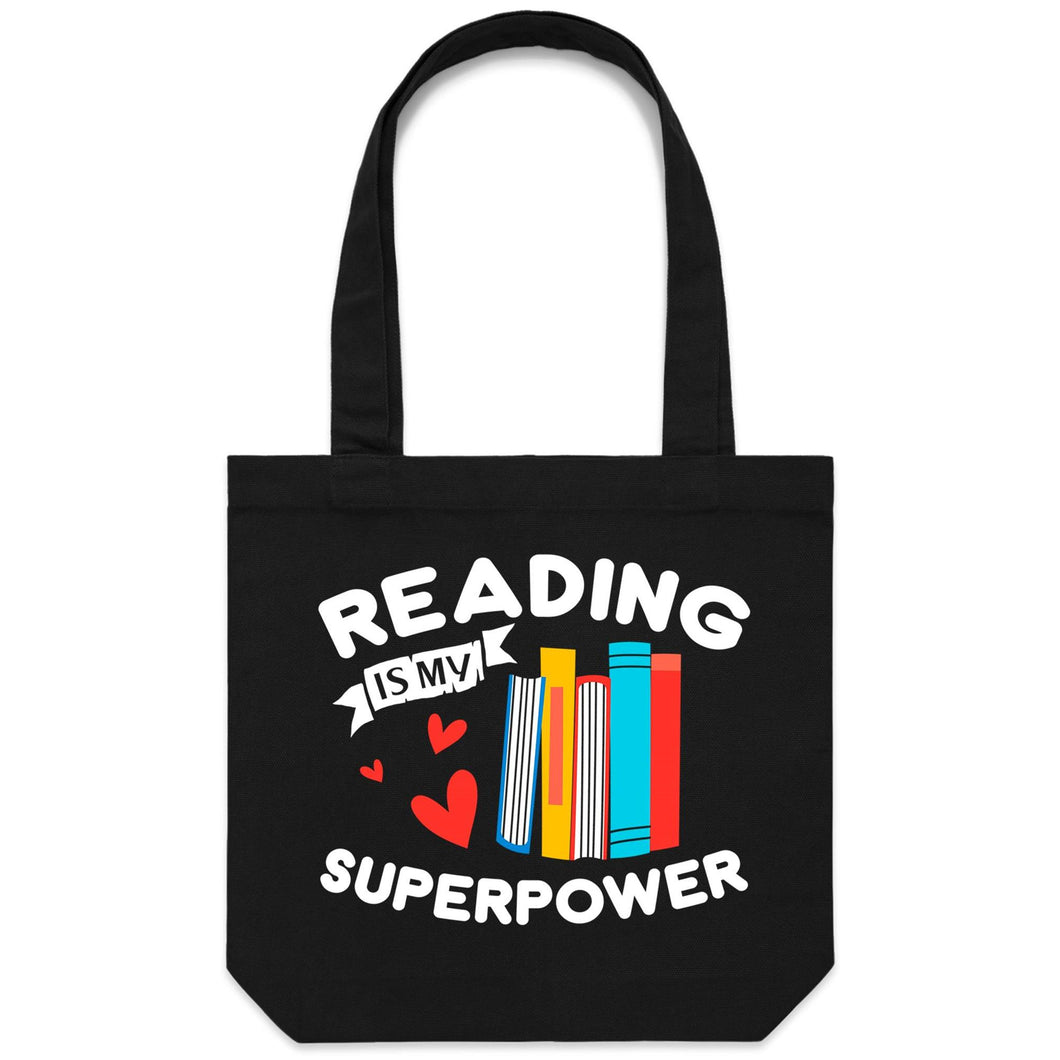 Reading is my superpower - Canvas Tote Bag