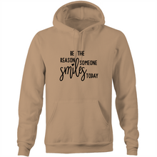 Load image into Gallery viewer, Be the reason someone smile today - Pocket Hoodie Sweatshirt