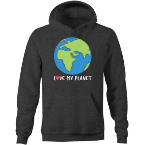 Love my planet - Pocket Hoodie Sweatshirt