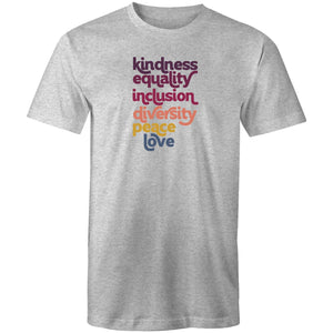 Kindness Equality Inclusion Diversity Peace Love
