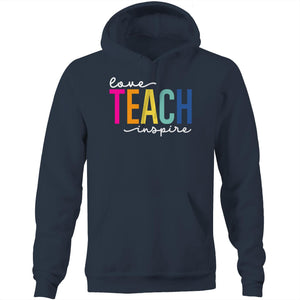 Love Teach Inspire - Pocket Hoodie Sweatshirt