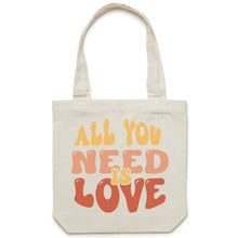 Load image into Gallery viewer, All you need is love - Canvas Tote Bag