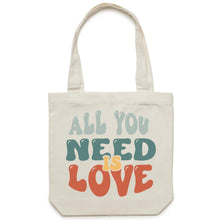 Load image into Gallery viewer, All you need is love - Canvas Tote Bag