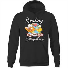 Load image into Gallery viewer, Reading will take you everywhere - Pocket Hoodie