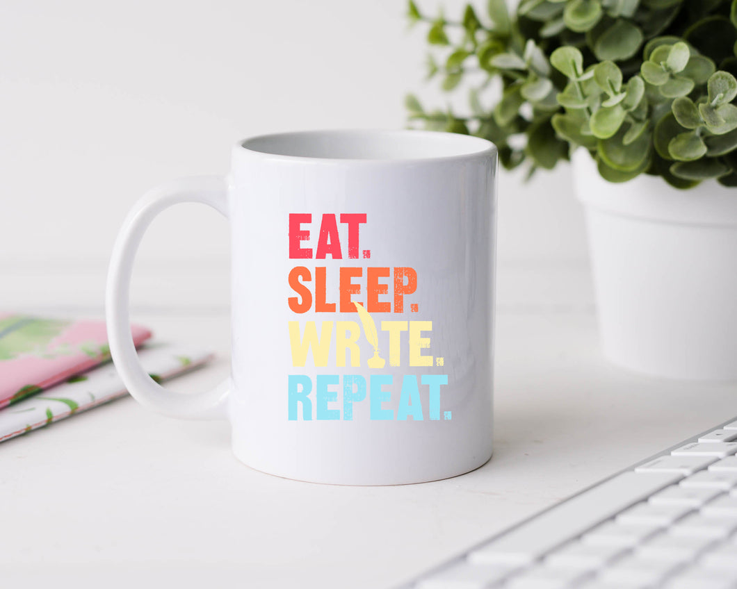 Eat. Sleep. Write. Repeat. - 11oz Ceramic Mug