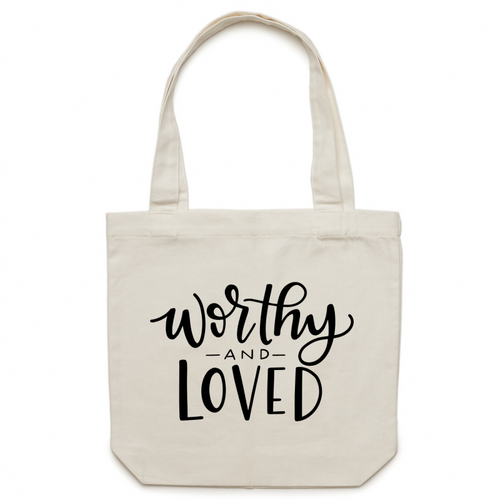 Worthy and loved - Canvas Tote Bag
