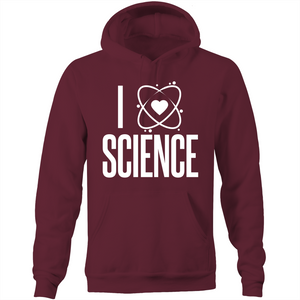 I heart science - Pocket Hoodie Sweatshirt