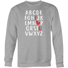 Load image into Gallery viewer, Alphabet I love you - Crew Sweatshirt