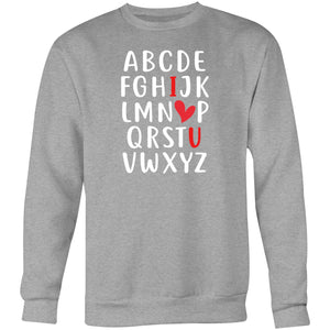 Alphabet I love you - Crew Sweatshirt