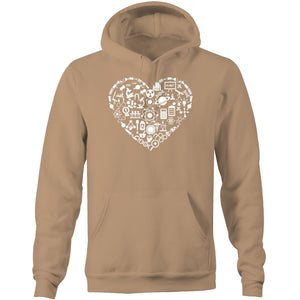 Science heart - Pocket Hoodie Sweatshirt