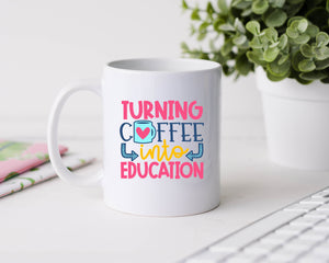 Turning coffee into education - 11oz Ceramic Mug